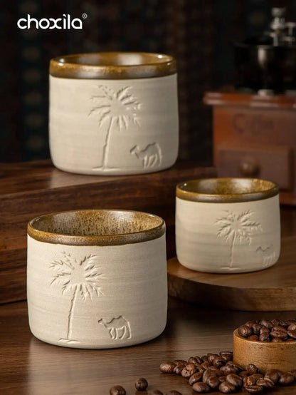 Desert Camel & Palm Tree Ceramic Coffee Mug