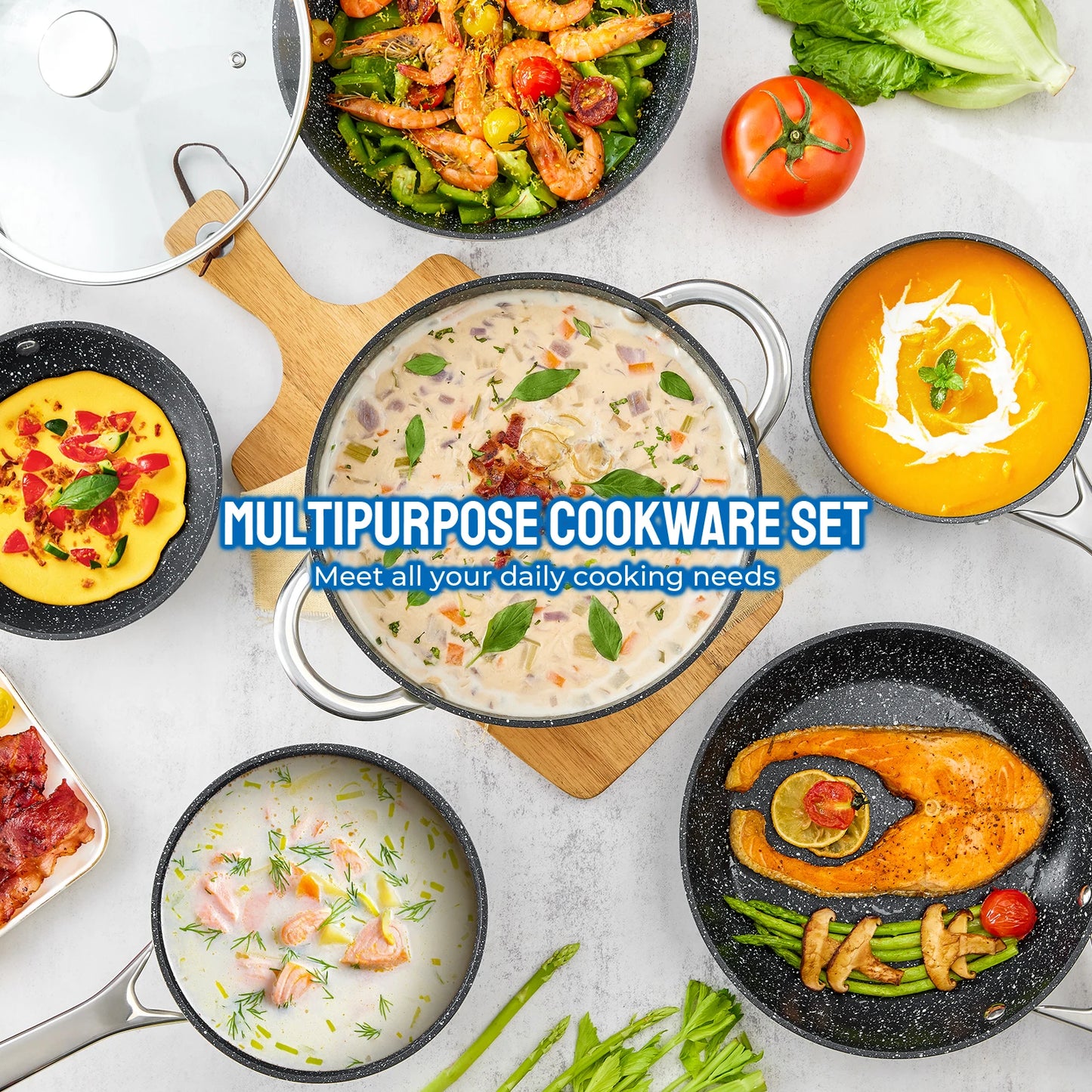 10-piece Nonstick Induction Cookware Set