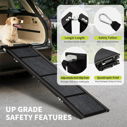 Folding Pet Ramp For Dogs With Non-Slip Surface