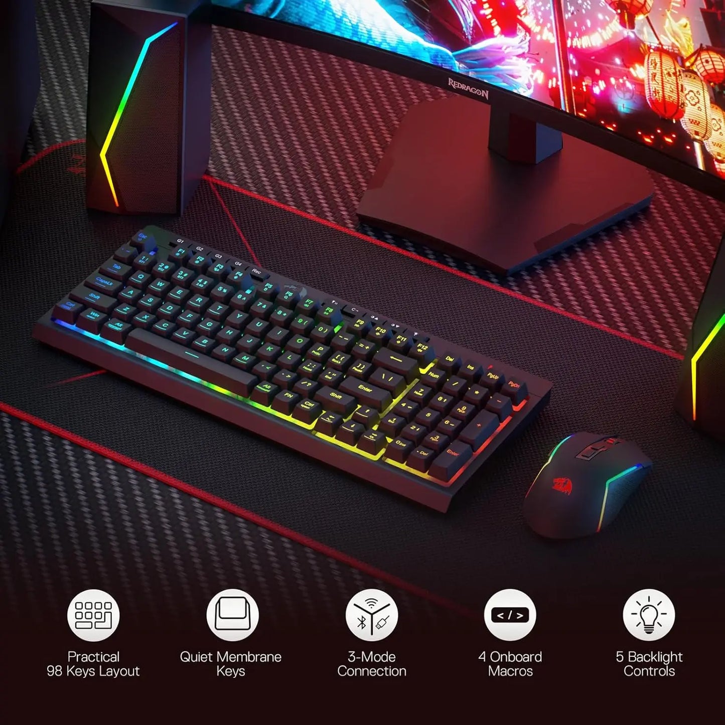 Wireless Gaming Keyboard & Mouse Combo