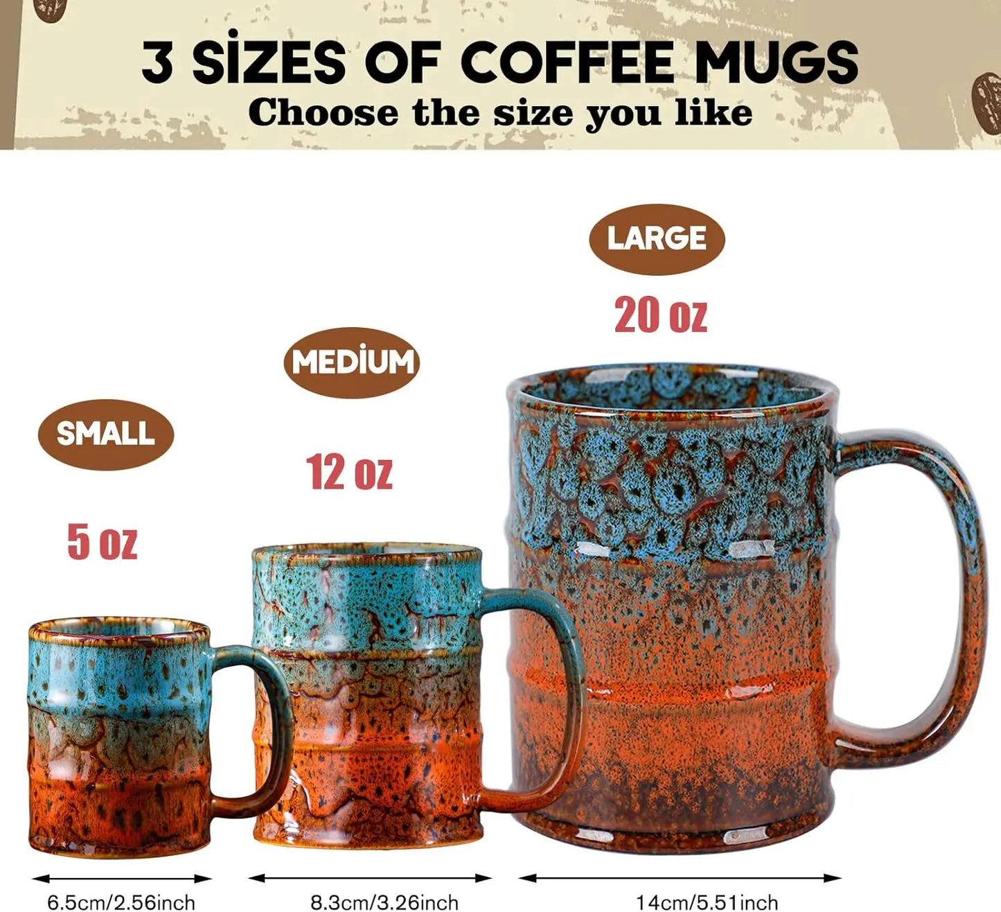 Large Capacity 20 Oz Ceramic Coffee Mug