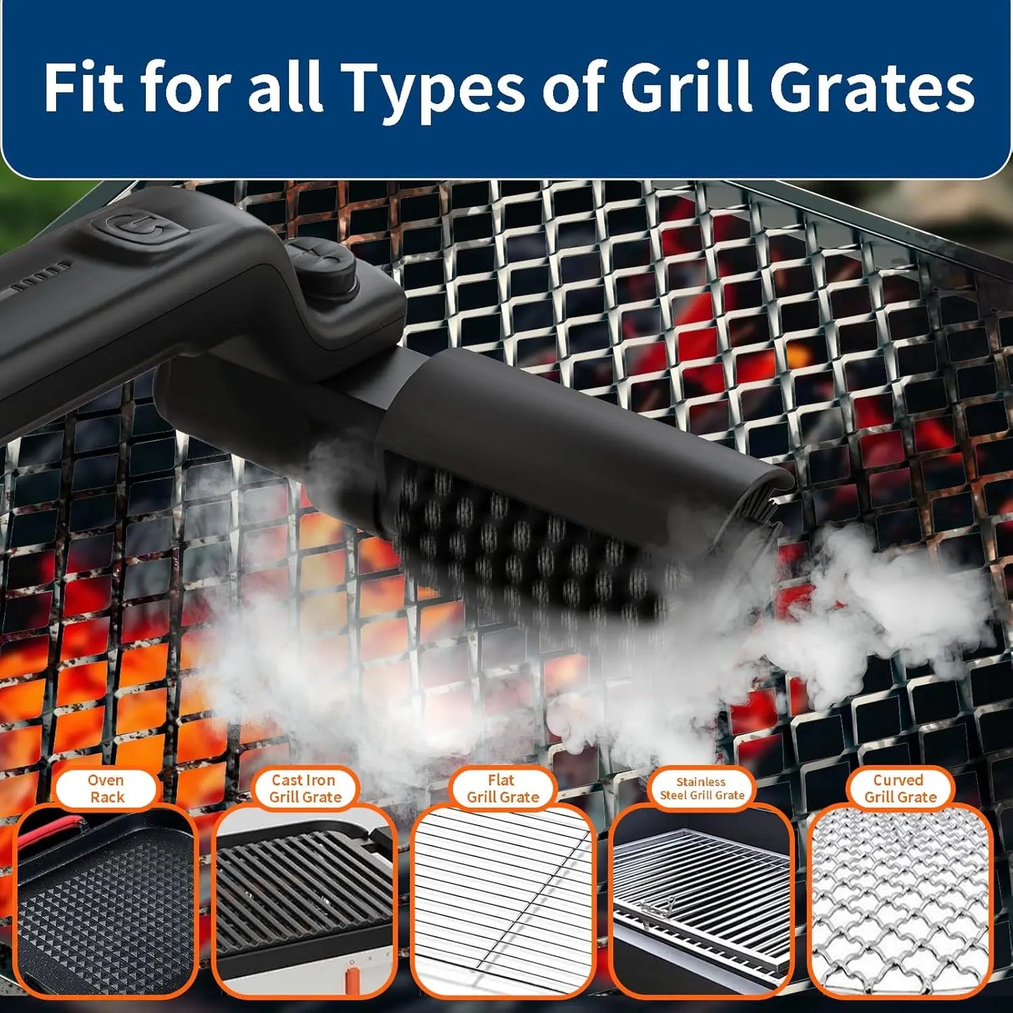 Electric Grill Brush Cleaning BBQ Cleaner Brush Cordless Rechargeable Rotary Adjustable Outdoor Heavy oil Stains Clean Tool