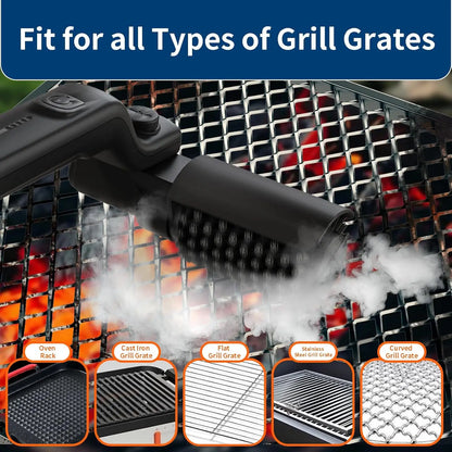 Electric Grill Brush Cleaning BBQ Cleaner Brush Cordless Rechargeable Rotary Adjustable Outdoor Heavy oil Stains Clean Tool