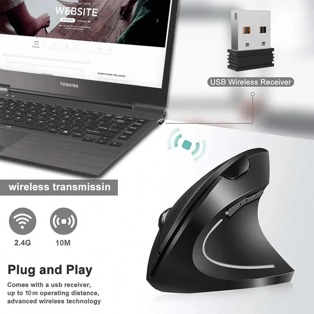 Ergonomic Wireless Optical Mouse