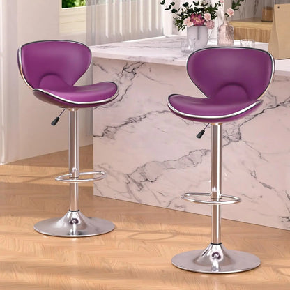 Set of 2 Adjustable, Swivel Barstools
