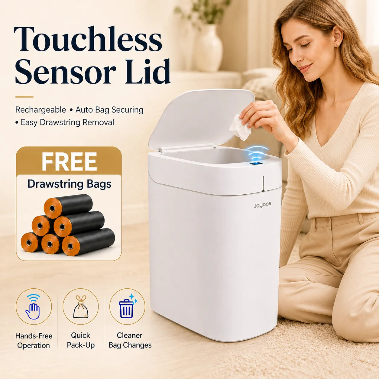 Smart Trash Can with Auto-Lining