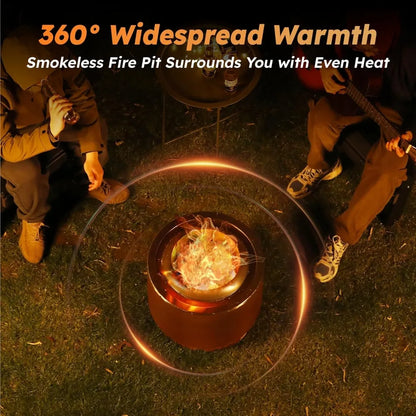 20" Smokeless Dual Flame Fire Pit