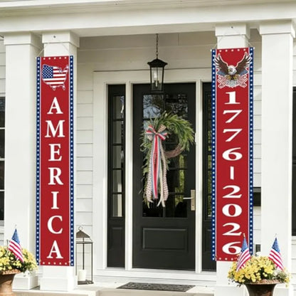 2 Pk 250th Anniversary Patriotic Hanging Banner