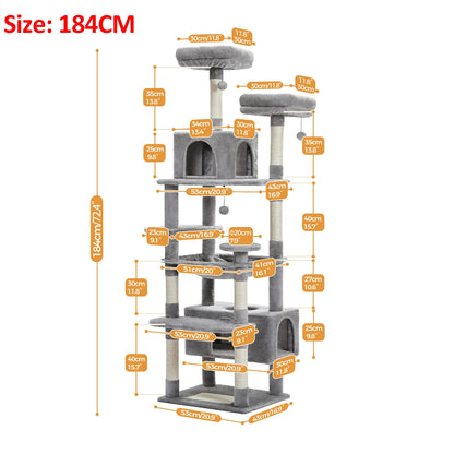 Large Tree & Tower for Indoor Cats With Scratching Posts