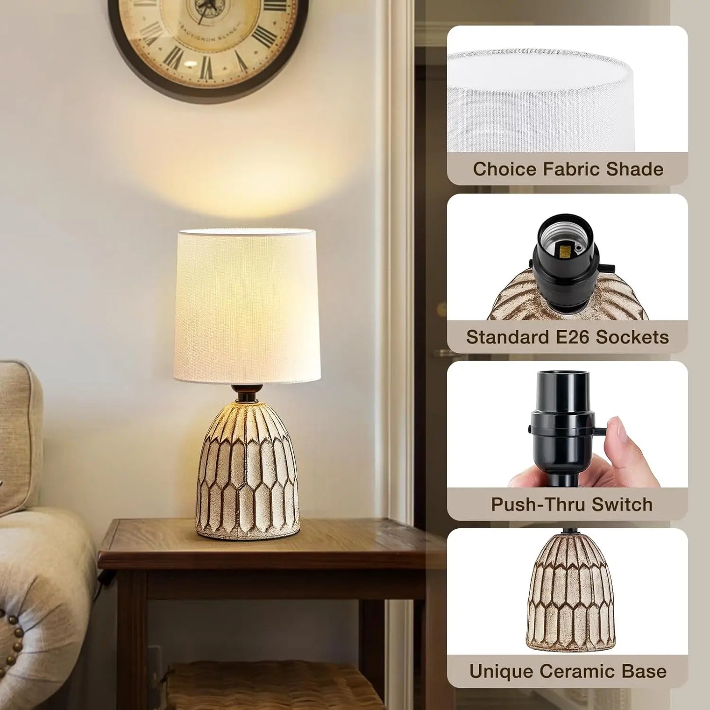 Set of 2  Ceramic Table Lamps
