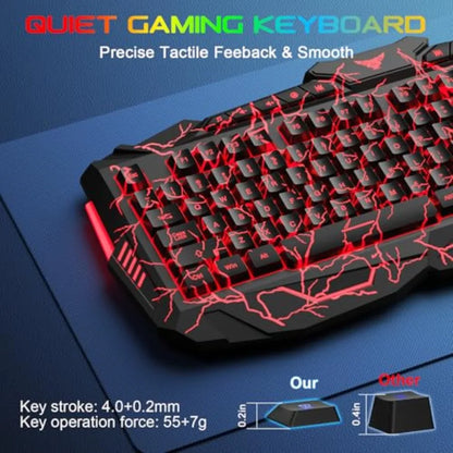 Gaming Keyboard Mouse Headset Combo