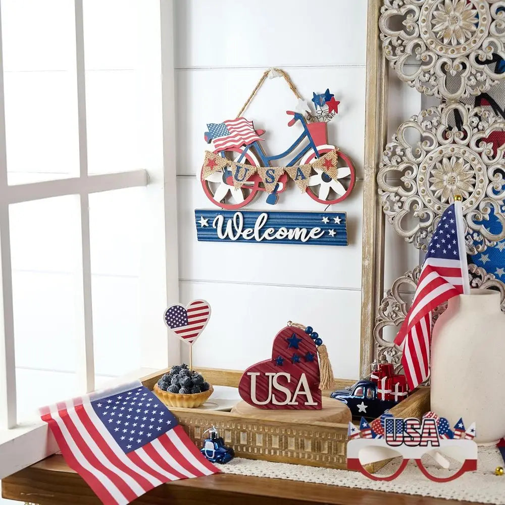 Patriotic Wooden Wreath
