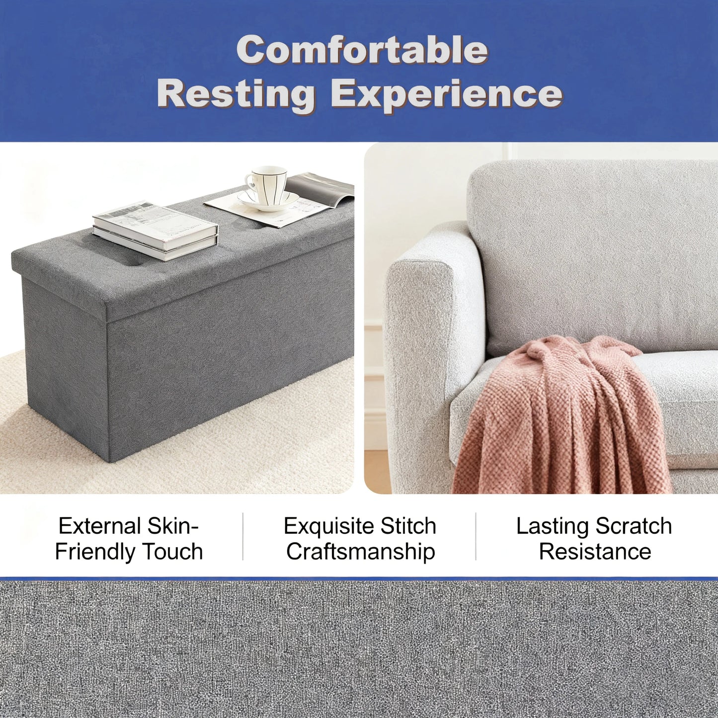 Heavy-Duty, Multi-Purpose Storage Ottoman