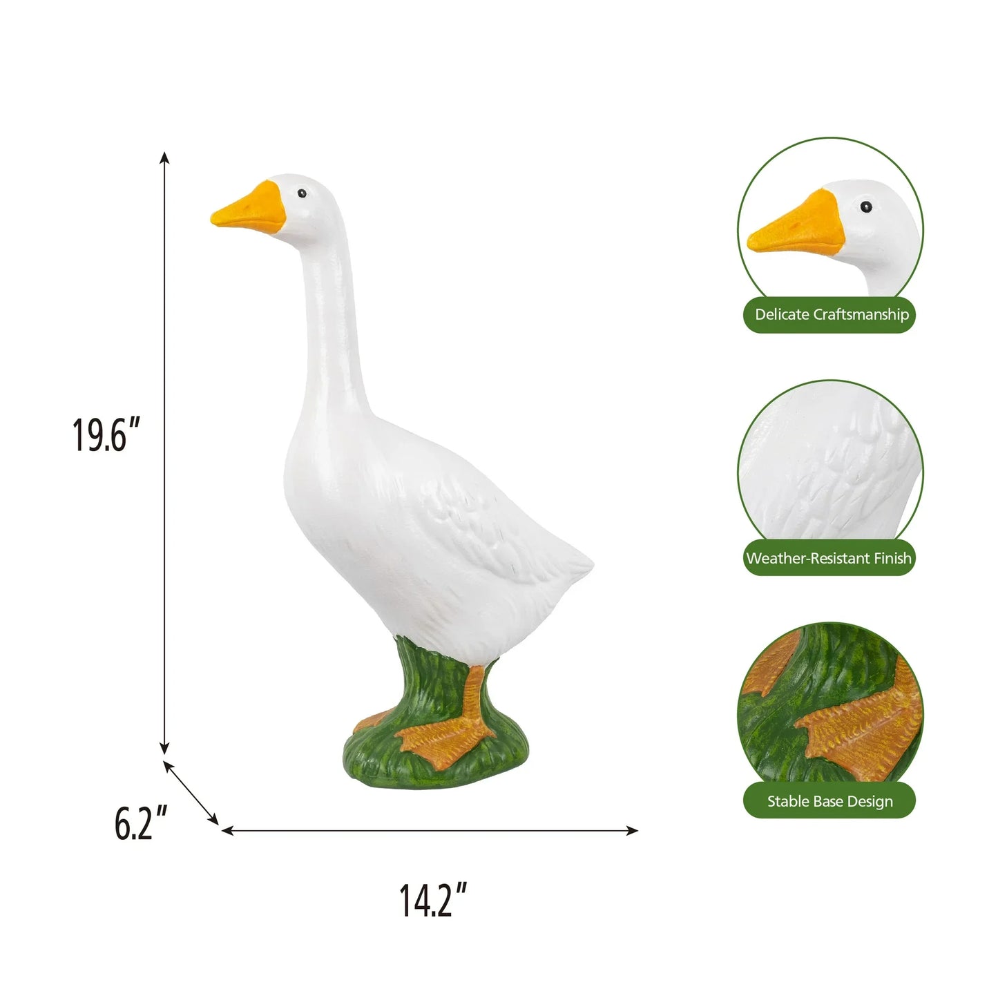 19.6in Porch Goose