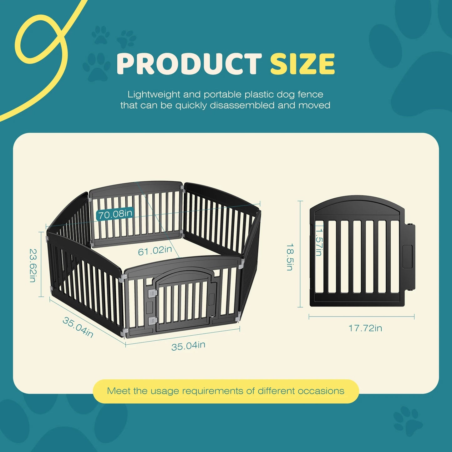 Expandable, Durable Pet Fence/Playpen