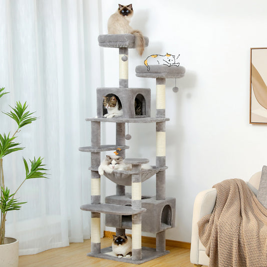 Large Tree & Tower for Indoor Cats With Scratching Posts