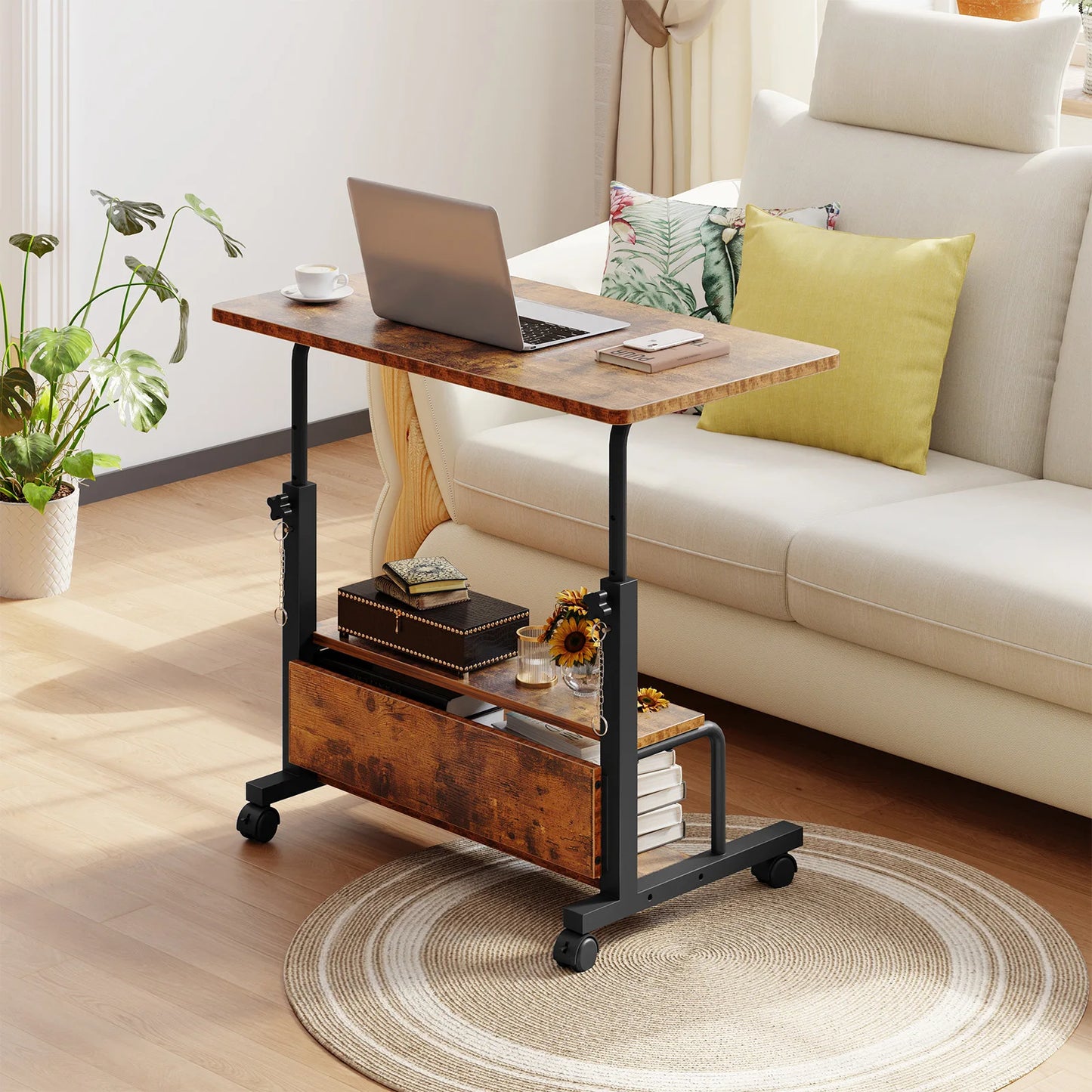 31.5in Adjustable, Mobile Standing Computer Desk