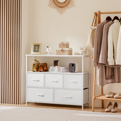 Storage Cabinet With 5 Fabric Drawers