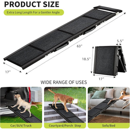 Folding Pet Ramp For Dogs With Non-Slip Surface