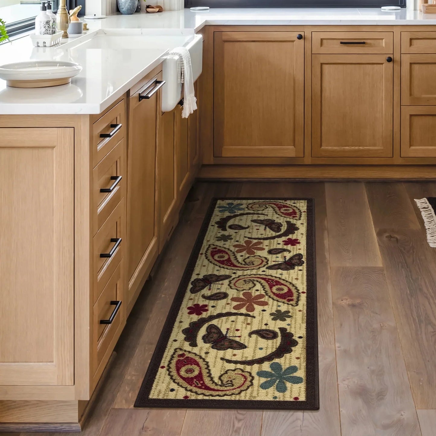 VIKAMA Bohemian Washable Rug