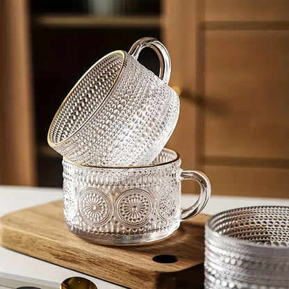 15.2oz Glass Cups, Lids, Spoons