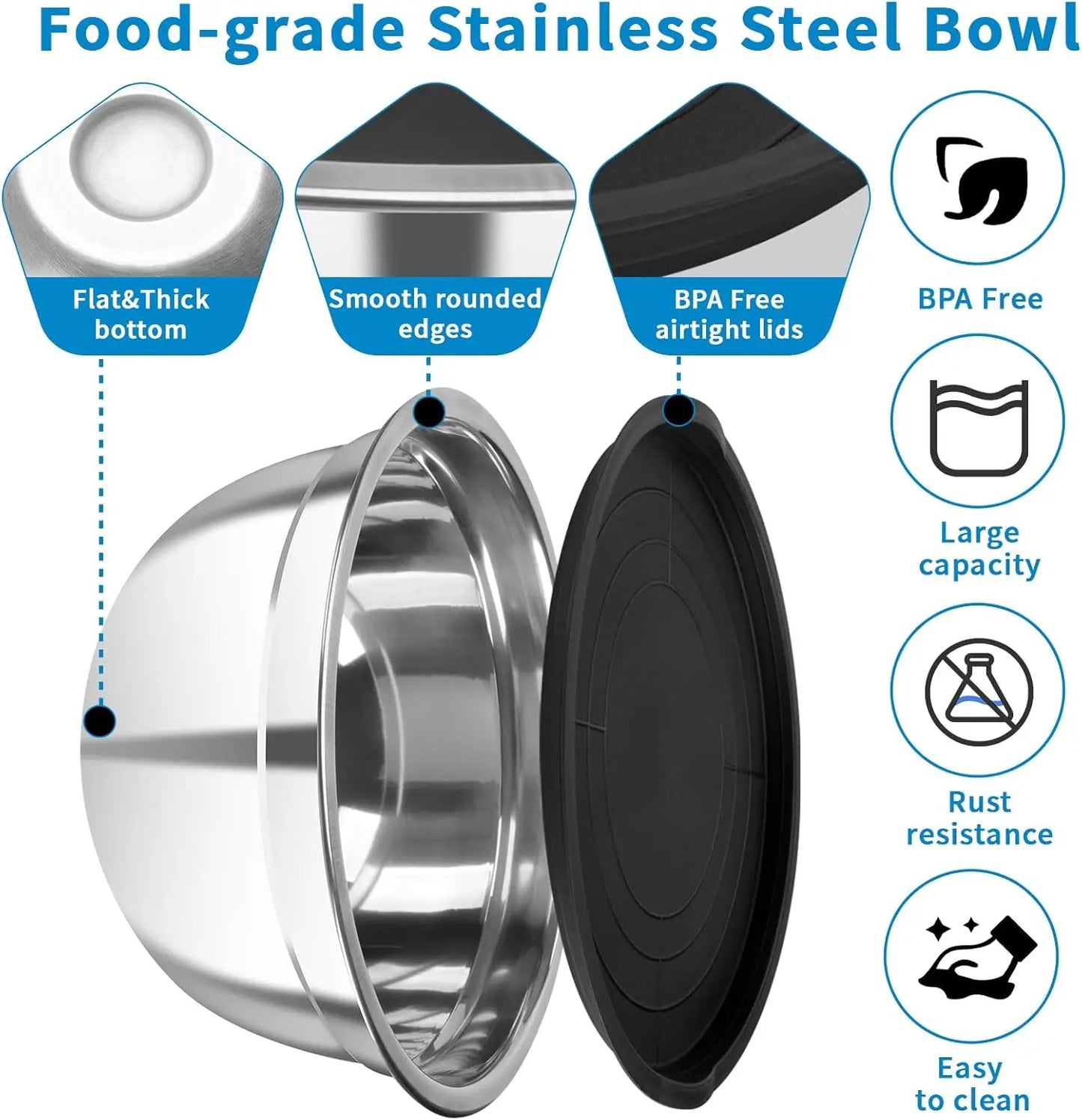 7-Piece Stainless Steel Mixing Bowl Set