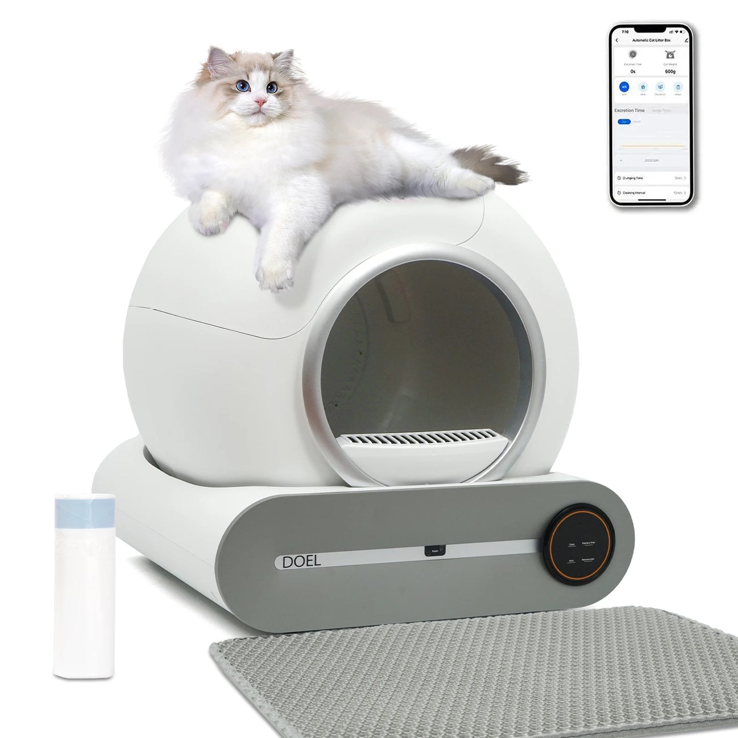 App Control WiFi Self Cleaning Cat Litter Box