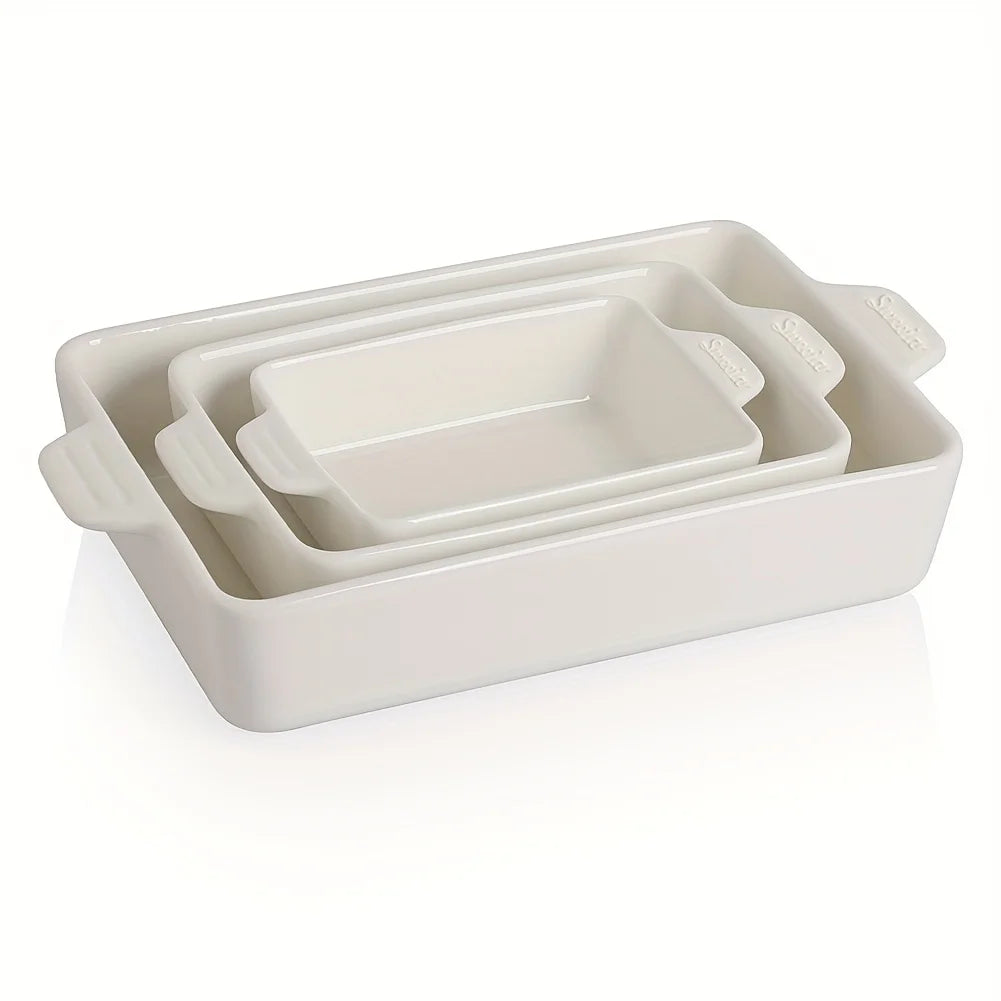 3pcs/Set Ceramic Bakeware Set