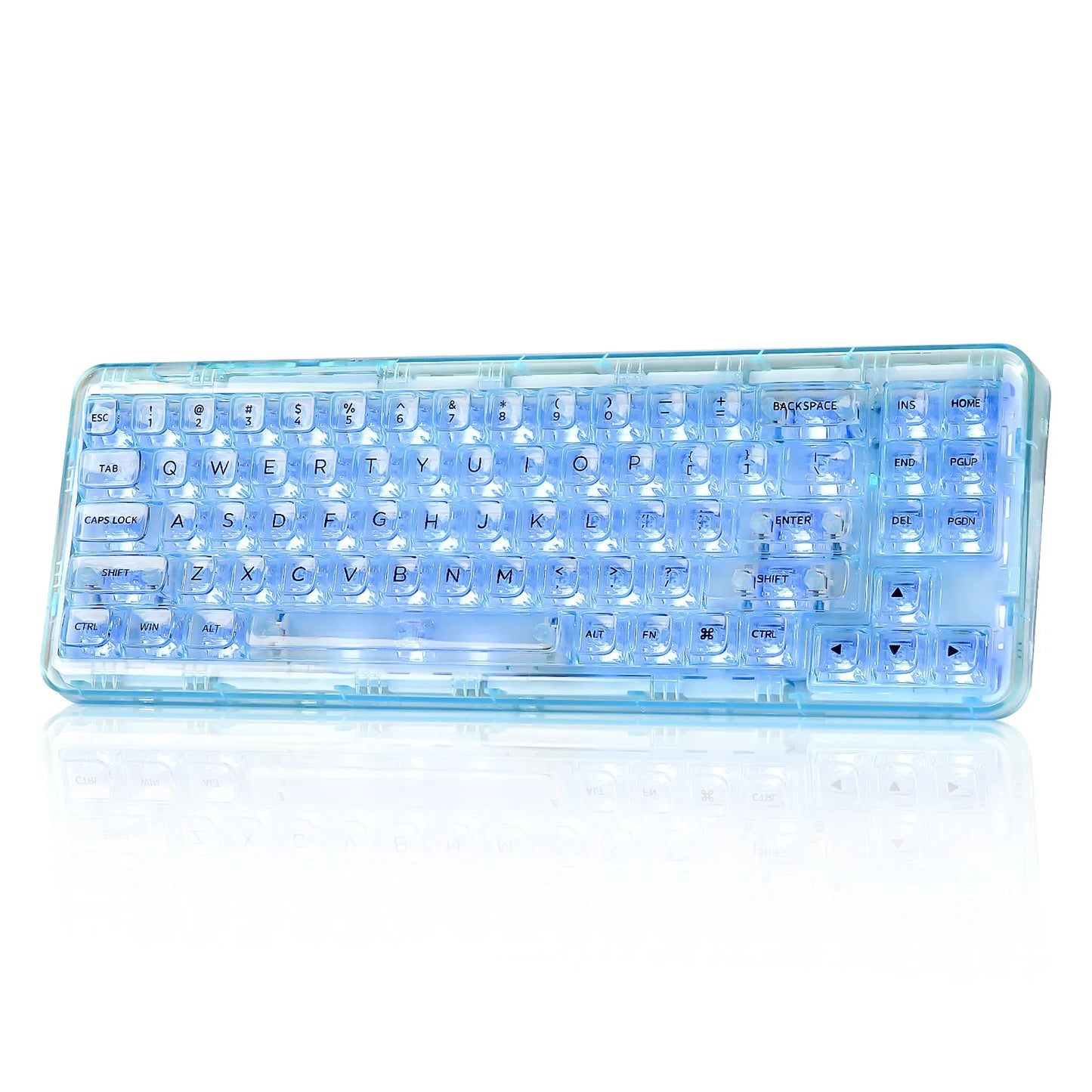 Transparent Gaming Keyboard with Clear Keycaps