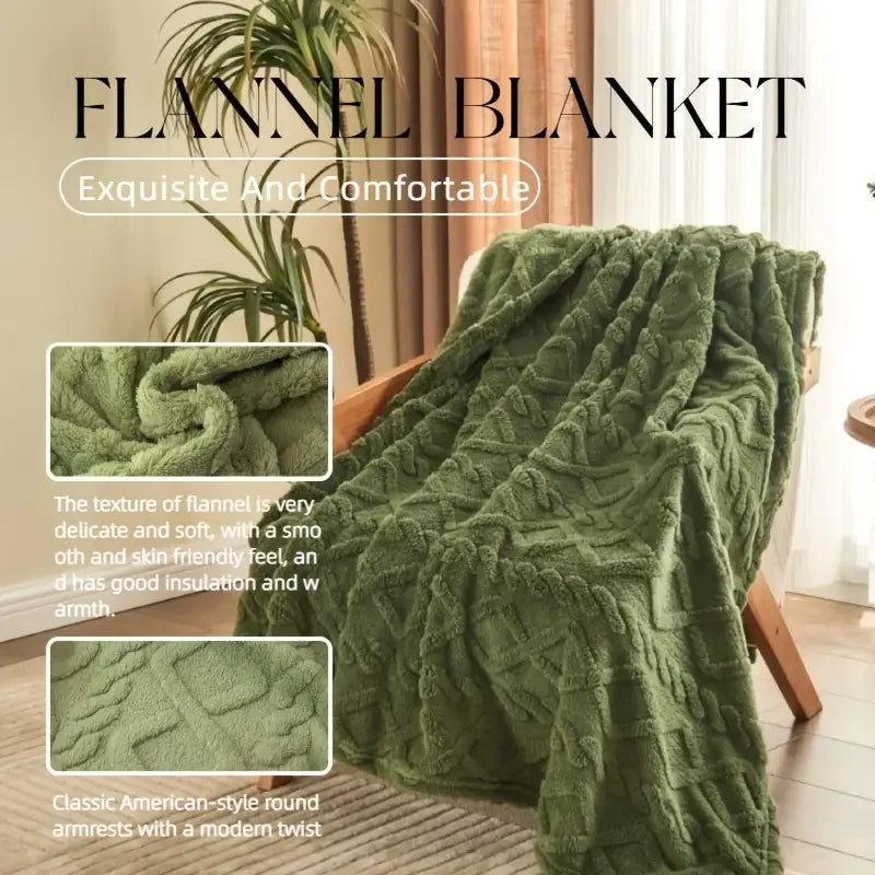 ltra-Soft 3D Plush Luxurious Flannel Fleece Blanket