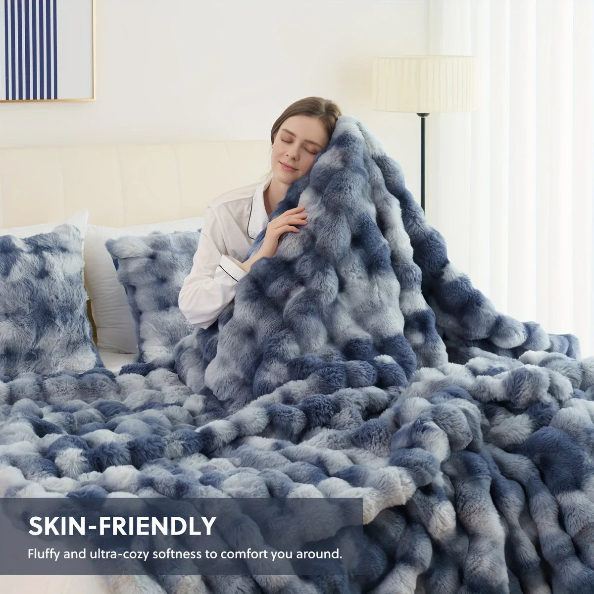 Cozy Faux Rabbit Oversized Throw