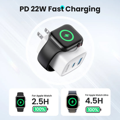 3 in 1 USB C Wall Charger Block for iPhone, Ipad, Apple Watch