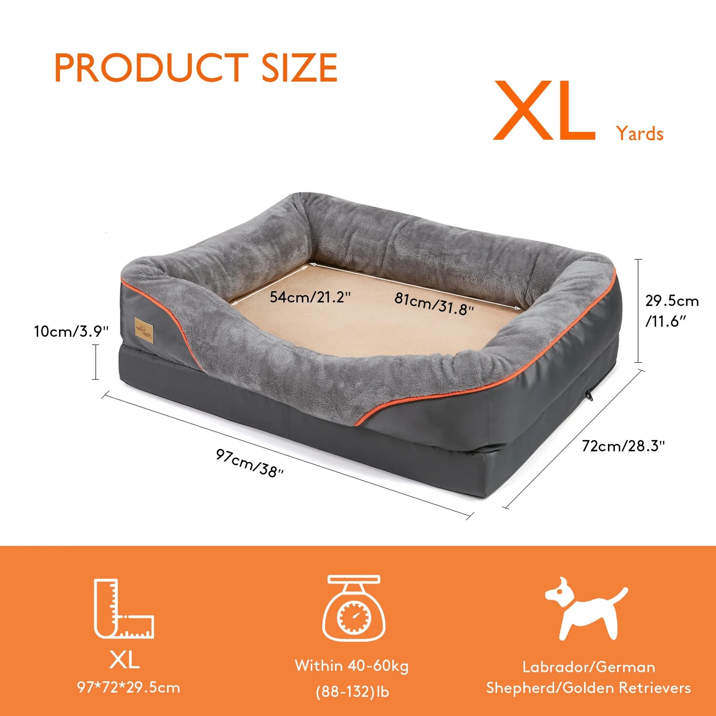 XL/2XL Orthopedic Foam Pet Bed