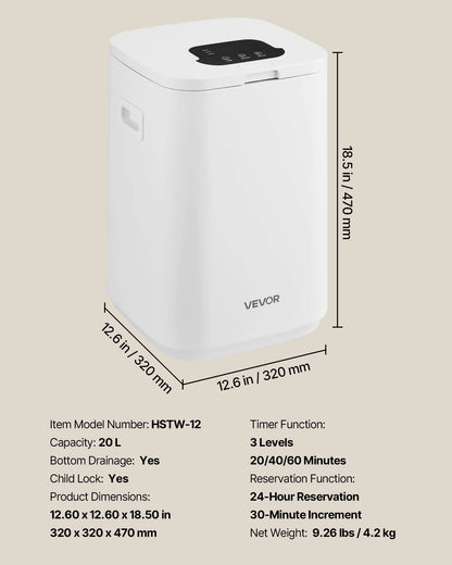 20L Towel Warmer w/ TImer & Temperature Control