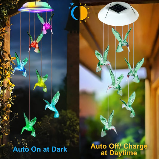Solar Hummingbird Wind Chimes