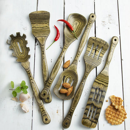 6pcs Pakkawood Kitchen Utensils Set