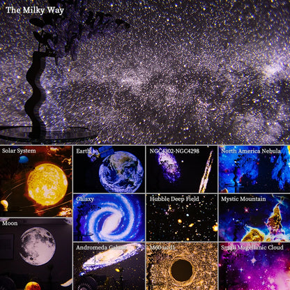 360° Night Light Galaxy Projector Lamp