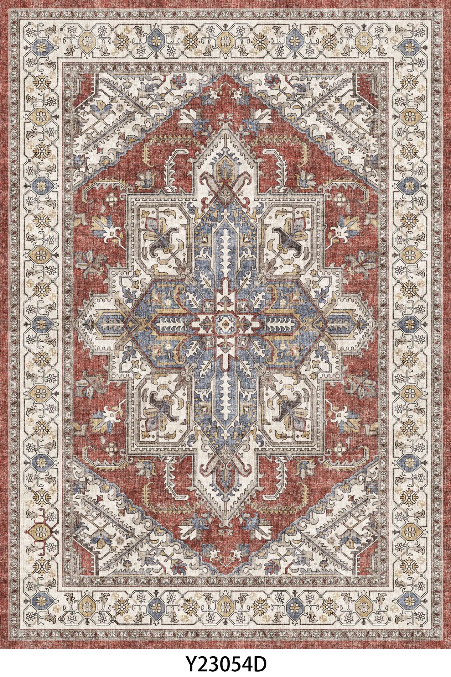 Vintage Style, Washable Area Rug