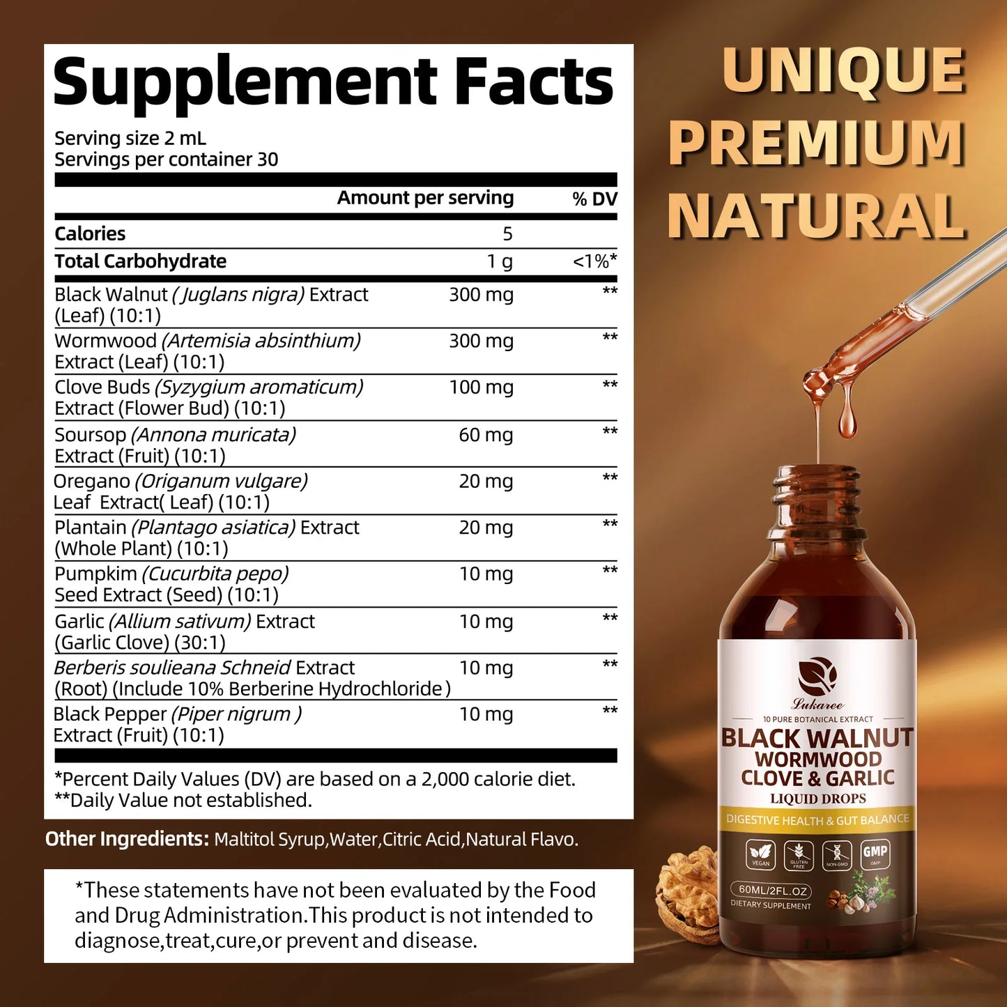 Digestion and Immune Health Black Walnut Drops