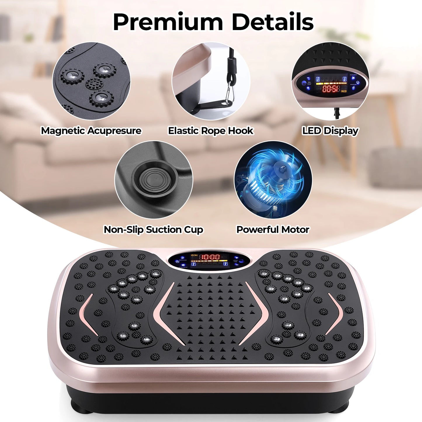 Whole Body Workout Vibration Plate w/ Loop Bands