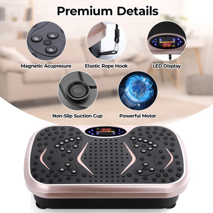 Whole Body Workout Vibration Plate w/ Loop Bands