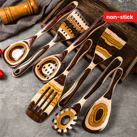 7pc. Pakkawood Kitchen Utensils Set