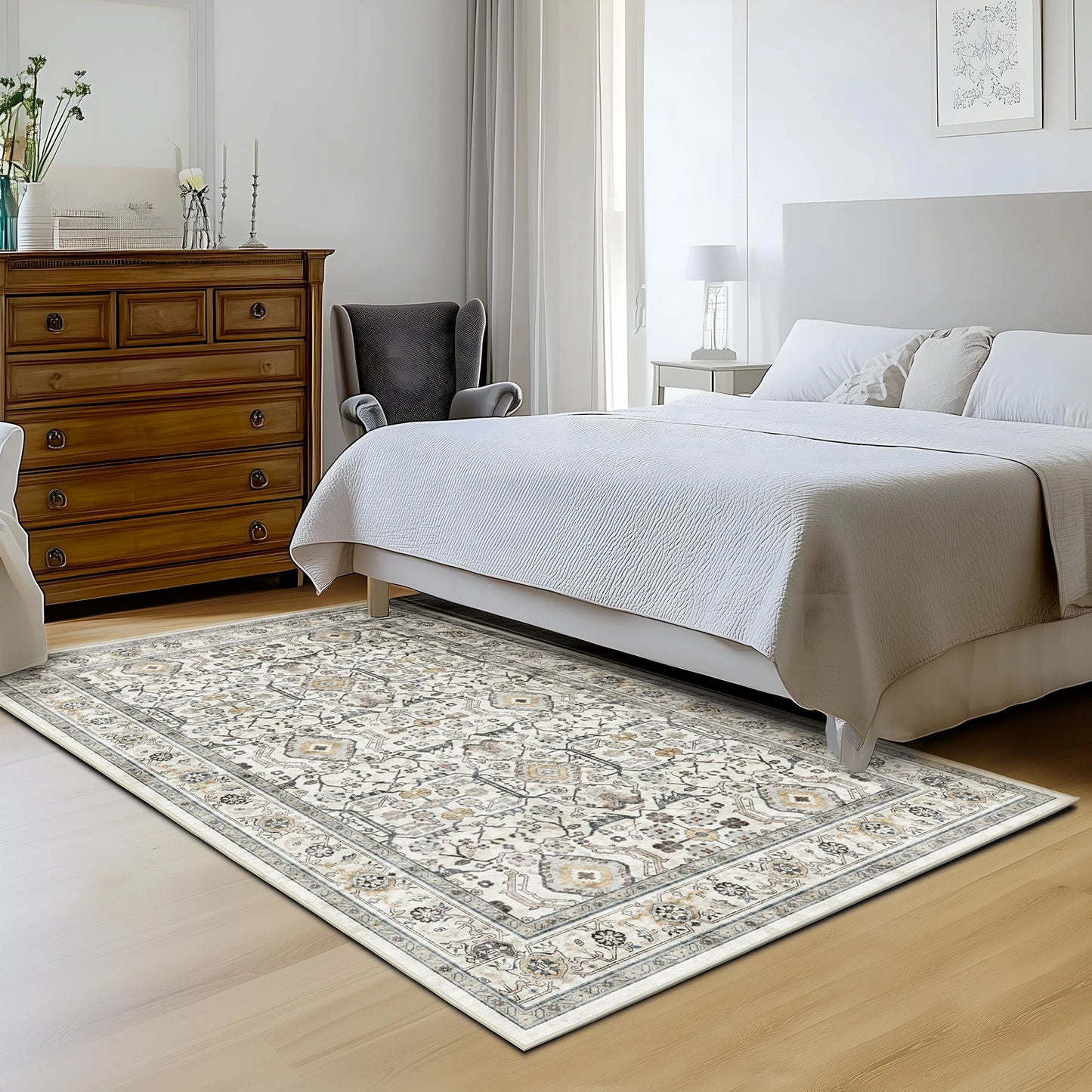 Vintage Style, Washable Area Rug