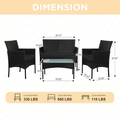 Outdoor Wicker Patio Furniture Set