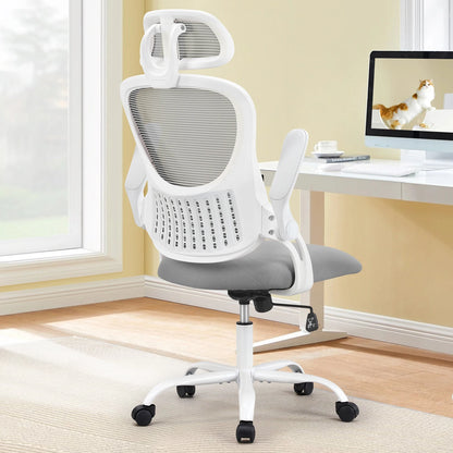 JHK Office Chair Lumbar Support Adjustable Headrest & Arms