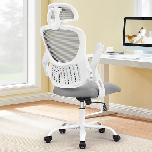 JHK Office Chair Lumbar Support Adjustable Headrest & Arms