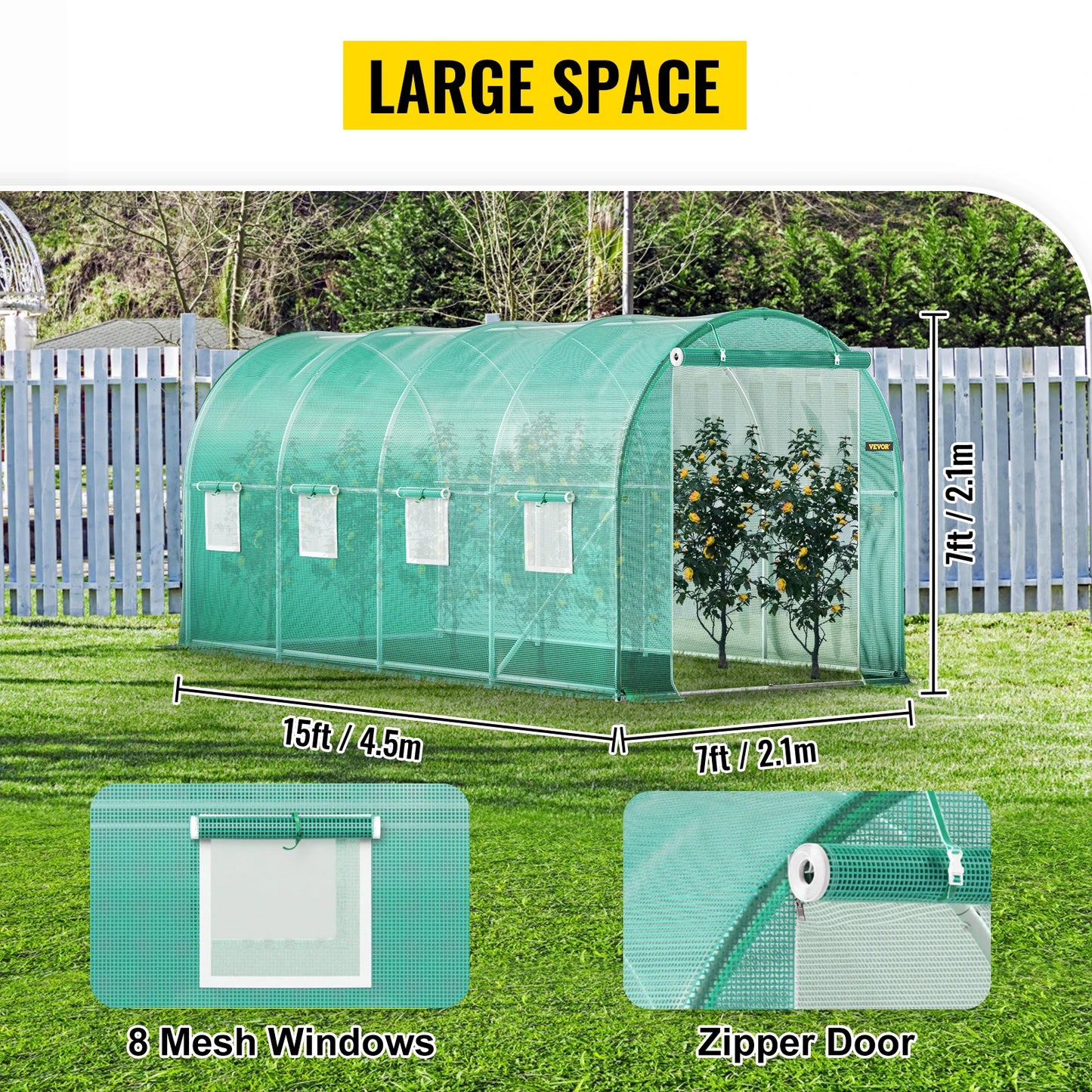 Galvanized Frame & Waterproof Cover Greenhouse