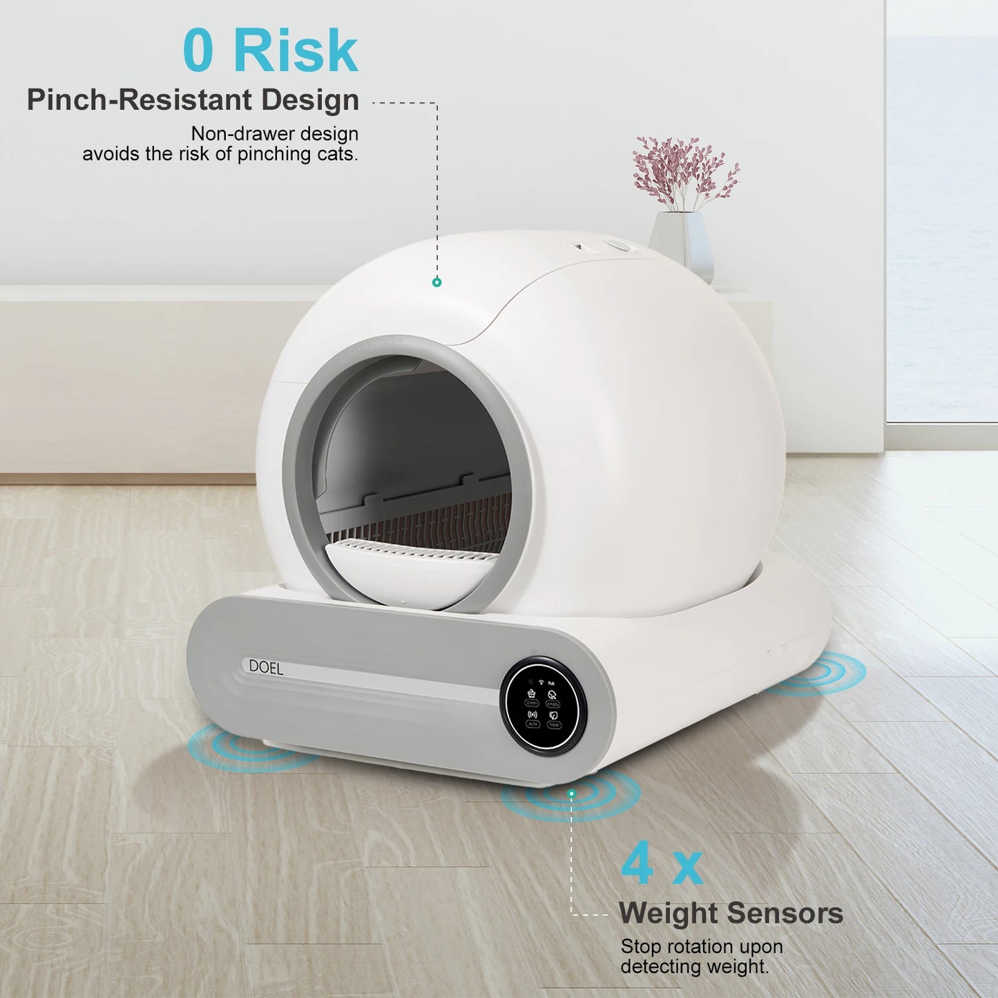 App Control WiFi Self Cleaning Cat Litter Box