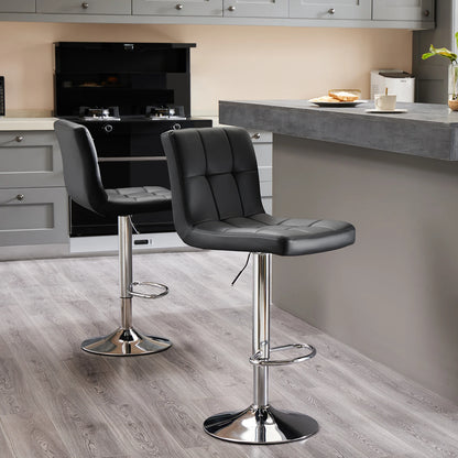 Leather Bar Stools Set of 2-up to 250lbs