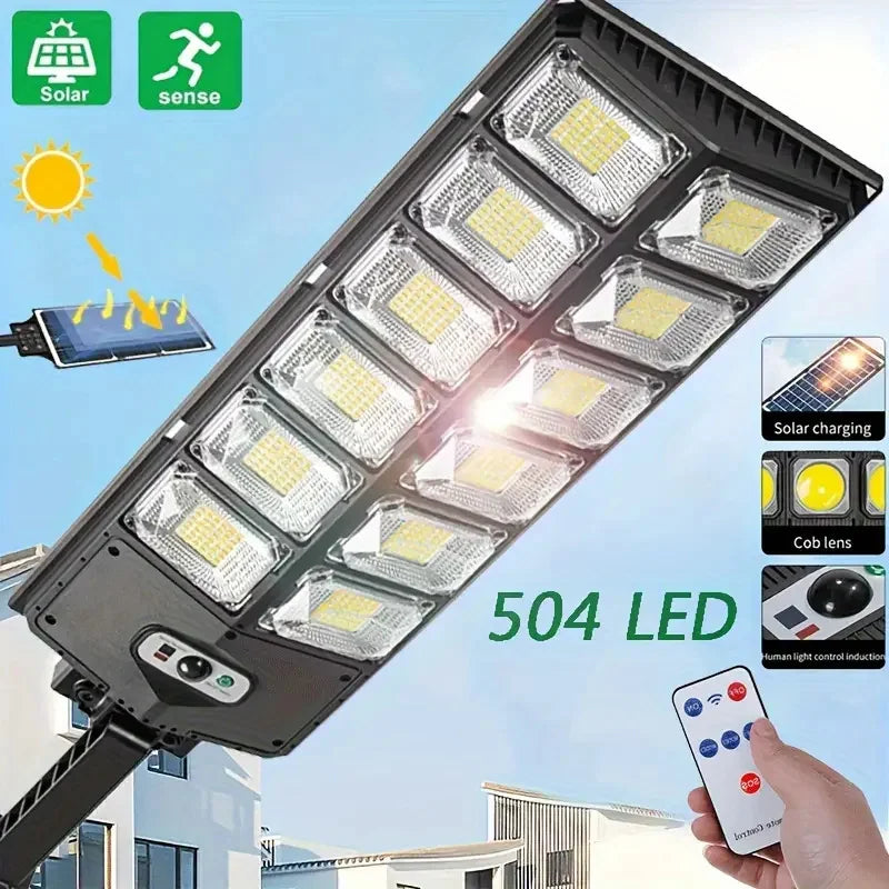 504LED Ultra-Bright Remote & Senor Solar Light